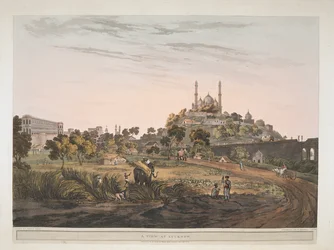 Eine Ansicht von Lucknow, Indien 1809