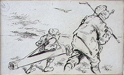 Der tollpatschige Golfer, Illustration aus dem 