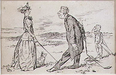 Der höfliche Golfer, Illustration aus der Zeitschrift 