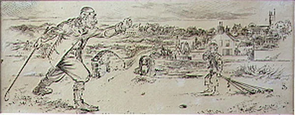 Der wütende Golfer, Illustration aus dem 