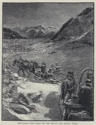 Rückkehr von Kara auf dem Eis des Shilka-Flusses