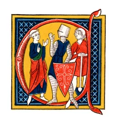 Initialbuchstabe C, frühes 14. Jahrhundert, 1843
