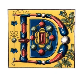 Initialbuchstabe D, 15. Jahrhundert, 1843