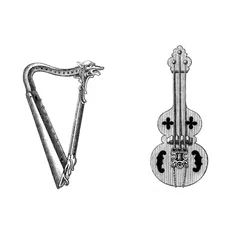 Musikinstrumente, 12. Jahrhundert, 1843