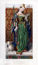 Heilige Agnes, um 1520, 1843