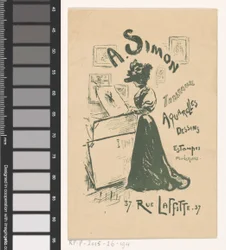 Visitenkarte der Kunsthandlung A. Simon in Paris