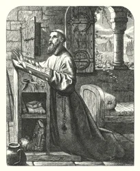 Inschrift in einer Einsiedelei