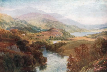 Der Fluss Teith, mit Lochs Achray und Vennachar, Perthshire