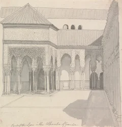 Löwenhof in der Alhambra von Granada