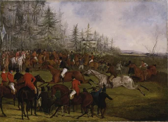 Das große Leicestershire-Steeplechase, 12. März 1829: Der Zielpfosten und Billesdon Coplow