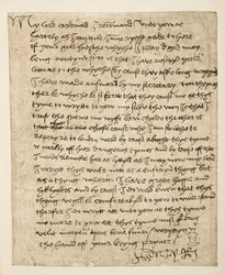 Faksimile eines Briefes von Heinrich VIII. an Kardinal Wolsey, datiert Juli 1518, veröffentlicht 1902