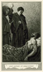Der weiße Teufel von John Webster: Der Tod von Brachiano (Lithografie)