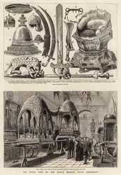 Der königliche Besuch im Indian Museum, South Kensington