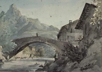 Brücke bei Sallanches und die Aiguille de Varens