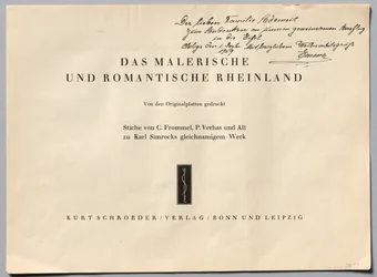 Das malerische und romantische Rheinland, 1928