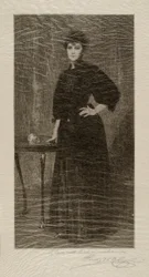 Eine Dame in Schwarz