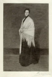 Dame mit weißem Schal