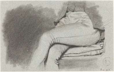 Studie der Beine eines sitzenden Mannes