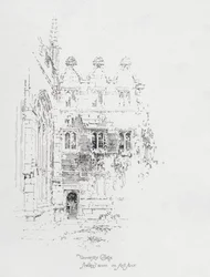 Zimmer des englischen Dichters Percy Bysshe Shelley im ersten Stock des University College, Oxford