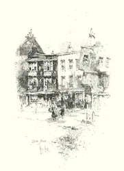 Grub Street, London (Lithografie)