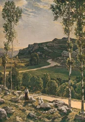 Eine Bergstraße in der Provence