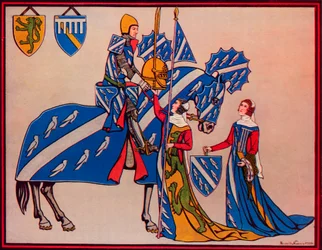 Sir Geoffrey Luttrell, seine Frau und Schwiegertochter, ca. 1340, 1926