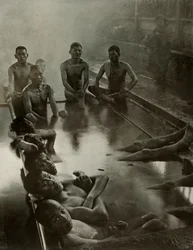 Ein öffentliches Bad in Kanawa, 1910