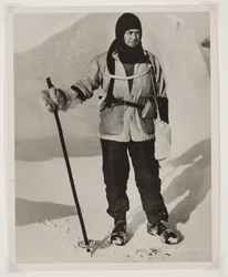 Kapitän Scott (1868-1912) während der Terra Nova Expedition (1910-13) zum Südpol
