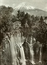 Fuji und der Shira-Ito-Wasserfall, 1910