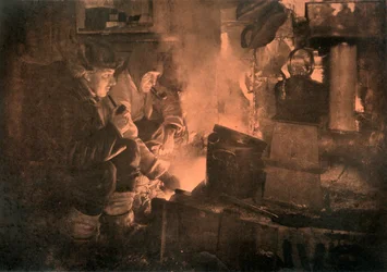 Oates und Meares am Blubber-Ofen in den Ställen, 1911, 1913