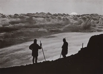 Sonnenuntergang vom Gipfel des Fuji