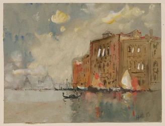 Auf dem Canal Grande mit Santa Maria della Salute in der Ferne