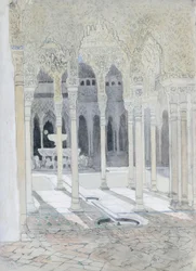 Der Löwenhof, die Alhambra, Granada, Spanien