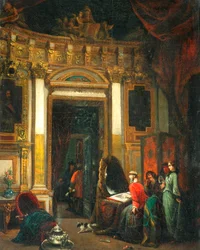 Innenraum mit Figuren