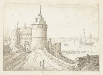 Stadttor mit Blick auf das Meer