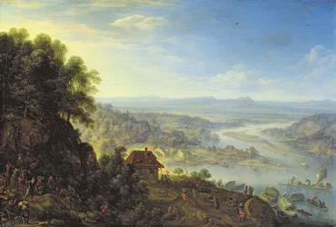 Das Rheintal bei Erbach im Rheingau