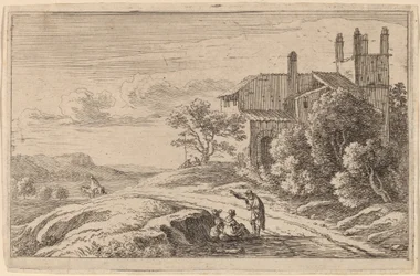 Gebäude mit einem quadratischen Turm