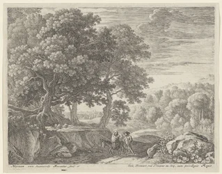 Heilige Familie mit Esel und Cherubinen