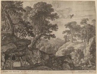Heilige Paulus und Antonius am Eingang zu einer Höhle