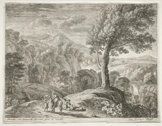 Der große Baum und der Wasserfall, um 1652-1654