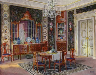 Esszimmer (Farblithographie)