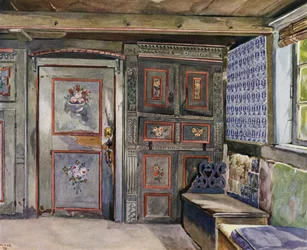 Teil der Halle im Hufnerhaus von Herrn Hittscher in Curslack