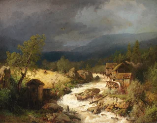 Mühle an einem Wildbach, 1871