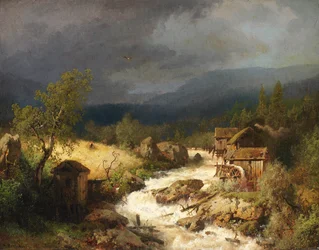Mühle an einem Wildbach, 1871