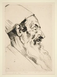 Männlicher Kopf im Profil