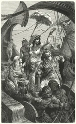 Cleopatra während der Schlacht von Actium, 31 v. Chr.