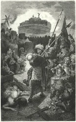 Deutsche Landsknechte plündern Rom, 1527