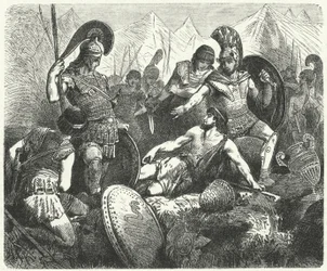 Opfertod von Kodros, König von Athen