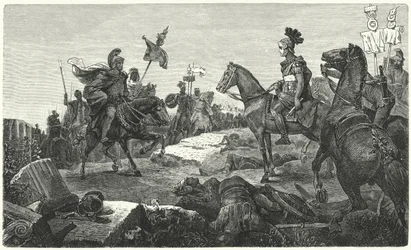 Das Treffen zwischen Scipio Africanus und Hannibal vor der Schlacht von Zama, 202 v. Chr.
