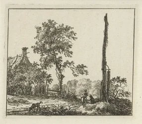 Landschaft mit der hohen Stange